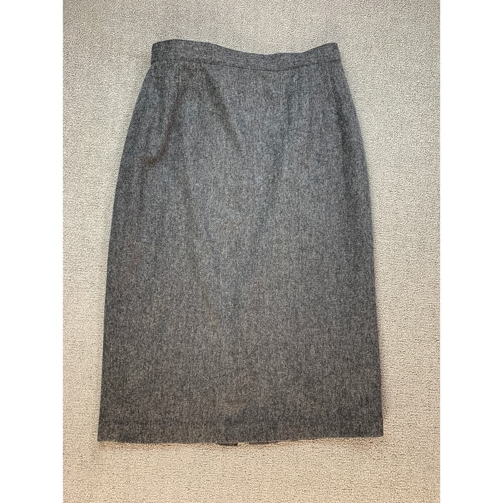 Joan Leslie Pencil Skirt Knee Length Career Business Wool Gray Size 10‎